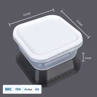 Boîte à lunch bento écologique en plastique jetable avec couvercle et protection contre le gel, matériau PP pour la cuisine.