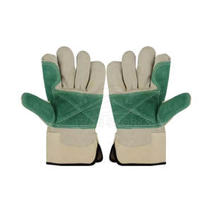 ถุงมือทำงานหนังวัวสำหรับผู้ชายถุงมือนิรภัยสำหรับงานก่อสร้างอุตสาหกรรม - Product Image 4