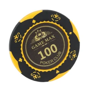 Jetons <span class=keywords><strong>de</strong></span> jeu personnalisés Monte Carlo 40 mm en argile faits à la main, durables et écologiques, 100 pièces pour le jeu d'argent - Product Image 3