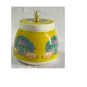 Copper Finishing Metal Tea <b>Container</b> Coffee And Tea <b>Storage</b> Jar Sugar Jars <b>Kitchen</b> <b>Storage</b> Pot With Flower Design Lid - Product Image 2