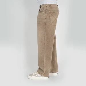 Nouvel arrivage : Jeans baggy unisexe taille haute coupe droite de luxe sur mesure pour hommes – Vente en gros fabricant - Product Image 3