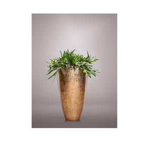 Vase à fleurs en cuivre avec finition vieillie pour la décoration de maisons de style campagnard, cuisines, patios et centres de table de jardin - Product Image 1