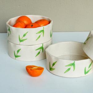 Handmade <b>Hand</b> Painted Polished Bone China Salad Bowl with Cornflowers Design Food-Safe Glazed Interior Eco-Friendly for Parties - Product Image 1