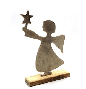 Premium Quality Aluminum/Wood X Mas <b>Tree</b> W/RECT <b>Base</b> F354 Brass EPL <b>for</b> <b>Christmas</b> Decoration Modern Design Handmade - Product Image 5
