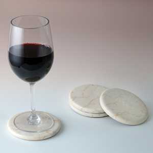 Juego de 2 posavasos de mármol de color atractivo de alta calidad con caja de posavasos de mármol posavasos naturales redondos - Product Image 4
