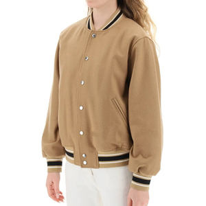 MARUF MFG CO Women's 100% <b>Wool</b> Eco-Friendly Windproof Varsity Jacket High Street Latest Design Loose Letterman Style Stand Plus - Product Image 4
