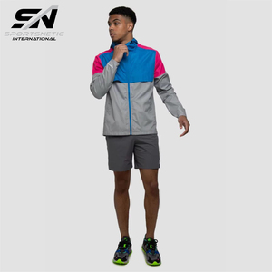 Chaqueta Cortavientos y Pantalones Cortos Deportivos SI-126 para Hombre, 100% Nailon, Impermeable, Cortavientos, Cierre con Cordón, Largo Completo, Casual - Product Image 1