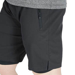 Ropa de hombre de alta calidad Pantalones cortos de doble capa en color sólido Pantalones cortos para correr de doble capa para hombre de mejor rendimiento - Product Image 4