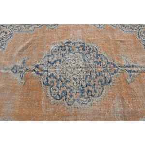 Tapis turc 5,6 x 8,8 pieds, grand tapis vintage, tapis en laine brun ombré - Product Image 4