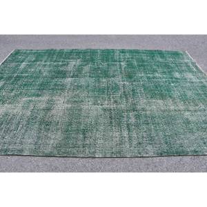 พรมขนสัตว์สีเขียวแบบตุรกีขนาด6.9x10.6ฟุตพรมปูพื้นแบบแบนสำหรับห้องนั่งเล่นเทคนิค3D ทำจากยาง - Product Image 3