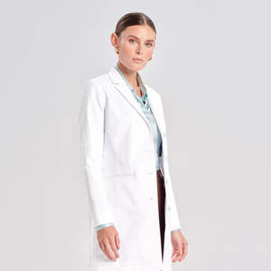 Blouse de laboratoire professionnelle pour médecin, blouse blanche pour usage hospitalier, design élégant à manches longues, unisexe, en polyester/coton - Product Image 4