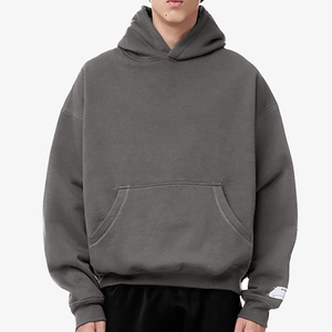 เสื้อฮู้ดดี้ผู้ชายทรงหลวม ผ้าฝ้ายวินเทจ ระบายอากาศได้ดี น้ำหนัก 380 กรัม เหมาะสำหรับฤดูหนาว สไตล์สตรีทแวร์ ขายส่ง - Product Image 3