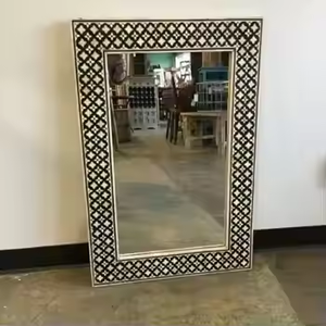 Miroir mural en incrustation d'os de meilleure qualité Miroir mural décoratif en os pour la maison par l'artisanat en croissant - Product Image 3