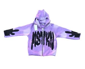 Custom Heavyweight Acid Wash desgastado 100% algodón apliques bordado recortado Streetwear Zip up Sudadera con capucha - Product Image 3