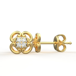 Avarta Jewellery 18K Hallmarked Gold Certified Diamond Stud Pendientes para niños, niñas y mujeres - Product Image 1