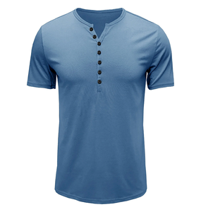 Camiseta de talla personalizada para hombre, camiseta transpirable de ajuste seco para correr con bolsillo y botón, camiseta de Fitness para hombre, la mejor oferta - Product Image 2