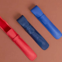 Étui à stylos en cuir véritable de luxe personnalisable avec logo CROSS FAB, de qualité supérieure, durable, 1 emplacement, taille personnalisable, pour le bureau, l'école, cadeau