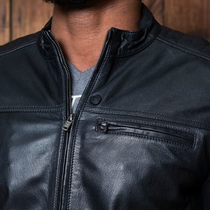 Hombres 2024 Casual Empalmado 2024 Chaqueta de cuero personalizada Hombres Otoño Chaqueta de moda - Product Image 5