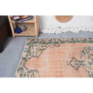 พรมวินเทจลายต้นไม้สีเบจ ขนาด 4.7x7.8 ฟุต ผลิตในตุรกี ทำจากขนสัตว์ - Product Image 5