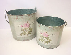 farmhouse garden decor half round bucket metal unique <b>wall</b> planter outdoor and indoor hanging zinc <b>wall</b> planter <b>flower</b> fot - Product Image 5