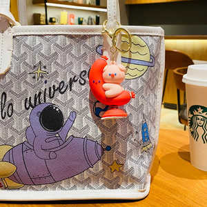 Porte-clés lumineux en silicone durable, motif dessin animé, à bascule et à secouer - Product Image 5