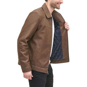 Veste en cuir PU pour moto, printemps et automne, veste en cuir décontractée fine pour hommes, veste pour hommes - Product Image 3