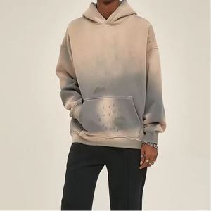 Sweat-shirt à capuche d'hiver 100 % coton imprimé numérique tendance, 410 grammes, délavé et vieilli, pour hommes, vente en gros - Product Image 1