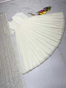 Launch – robe longue de soirée et Dupatta, ensemble de vêtements de styliste, tissu Faux Georgette, tenue traditionnelle, robe fantaisie décontractée - Product Image 6