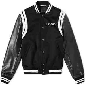 Chaqueta de Cuero Varsity de Invierno 2025 con Diseño Moderno para Hombre, con Cierre de Cremallera, Relleno de Algodón Transpirable y Piel de Vaca - Product Image 1