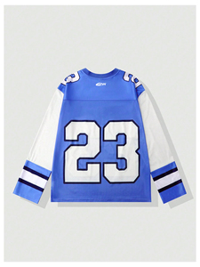 เสื้อฟุตบอลอเมริกันแบบขายส่ง คุณภาพเยี่ยม ตัดเย็บอย่างดี สำหรับทุกเพศทุกวัย สีสันปรับแต่งได้ ระบายอากาศได้ดี ผลิตจากโพลีเอสเตอร์ 100% ผ้าตาข่ายพิมพ์ลายแบบซับลิเมชั่น แขนสั้น - Product Image 2