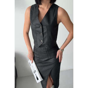 Gilet boutonné pour femme - Product Image 2