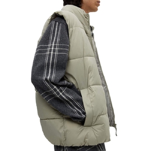 Personalizado de los hombres de invierno sin mangas de cuello alto de punto Gillet chaqueta impermeable a prueba de viento transpirable Spandex/poliéster High Street - Product Image 5