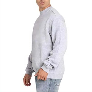 Venta al por mayor de sudaderas de cuello redondo personalizadas lisas 100% Jersey de algodón sudadera de gran tamaño de lana en blanco Unisex hombres sudaderas con capucha - Product Image 5
