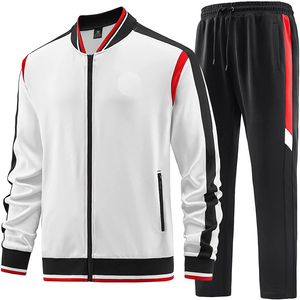 Chándal de marca con estampado deportivo para hombre, colores cálidos, conjunto holgado de dos piezas, Sudadera con capucha y pantalones, chándal para correr - Product Image 6