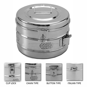 Tambor de Apósitos de Acero Inoxidable para Instrumentos Quirúrgicos Manuales, para Uso Hospitalario, Juego de Cirugía Plástica - Product Image 2