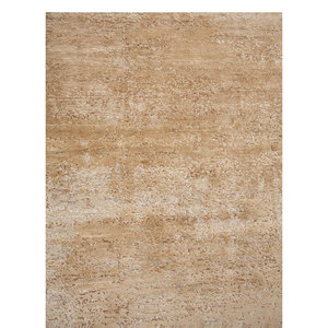 Alfombra Rectangular de Lana y Seda Entropy Ivory, Tejida a Mano, Color Sólido, para Hogar y Auto, Modelos Puzzle y Pasillo-Esh-1522 - Product Image 3