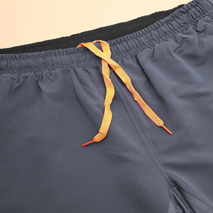 Short de course de fitness d'été pour hommes Short de basket-ball en polyester personnalisé avec cordon de serrage anti-rides teint en plaine - Product Image 4