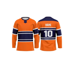 Jersey de Hockey sobre Hielo Personalizable con Logotipo, Alta Calidad, 100% Poliéster, Transpirable, Cuello Redondo, Servicio OEM, Jersey de Hockey Sublimado - Product Image 3