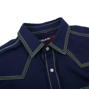 Uniforme de sécurité en coton mélangé FR haute visibilité certifié CE pour l'industrie pétrolière et gazière, vêtements de travail professionnels de classe 2 - Product Image 6