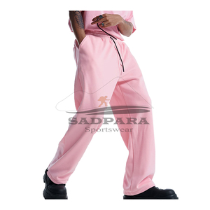 Vente en gros de pantalons de survêtement décontractés en coton éponge pour hommes avec logo personnalisé pantalon de survêtement à jambe droite de jogging élastique à séchage rapide - Product Image 2