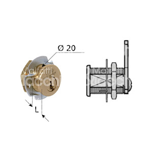 CILINDRO UNIVERSAL Serie 1050 montaje con tuerca roscada de latón - Product Image 1