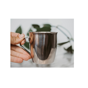 Gobelet à bière en acier inoxydable poli brillant fait à la main 200ml Double paroi poignée de tasse écologique Western Logo tasse à bière eau - Product Image 6