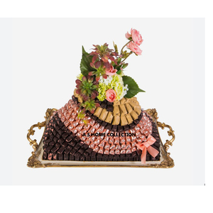 Décoration de table design standard pour la maison, bol et plateau de service au chocolat avec dattes pour le ramadan - Product Image 1