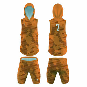 Conjunto de Uniforme de Compresión Profesional 7v7 Hecho de Tela de Malla Transpirable 100% Poliéster, Ligero, de Secado Rápido y Duradero para Entrenamiento - Product Image 1