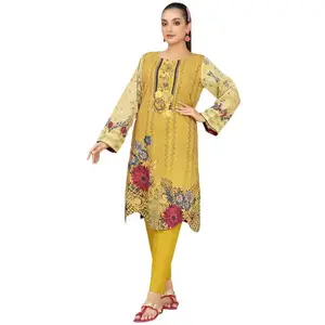 Пакистанская Женская коллекция, 2024, оптовая продажа, сшитая и непрошитая Летняя коллекция Kurti высокого качества