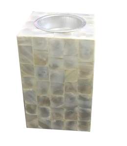 Wholesale Handmade Mother of Pearl Tea Light <b>Candle</b> <b>Holder</b> Home Decorative Accessory for Ramadan concrete unique <b>candle</b> jar - Product Image 6