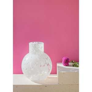 Blanco 21x26 cm Jarrón de cristal Elegante diseño de cristal para decoración del hogar - Product Image 2