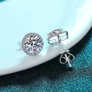 Luxury 925 <b>Silver</b> <b>Stud</b> Earrings VVS Moissanite Diamond 10K 14K 18K Solid Gold Hip Hop Style Fine <b>Stud</b> Earrings for Women - Product Image 3
