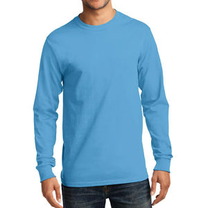 Camisetas de Manga Larga con Cuello Redondo para Hombre, Fabricante de Ropa OEM con Calidad de Exportación 100% - Product Image 6