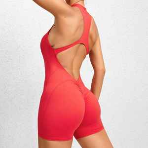 Sujetador deportivo con cremallera sin costuras y logotipo personalizado, mono de Yoga sin mangas de secado rápido, mono de Fitness para correr, ropa moldeadora para niñas - Product Image 3